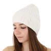 Wintermütze Damen 100% extrafeine Merinowolle Weiß Ariga