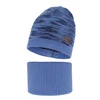 Herbst und Frühlingsset Jungen: Mütze und Schlauchschal, mit Baumwolle, Blau Carter