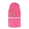 Herbst und Frühlingsset Mädchen: Mütze und Schlauchschal, mit Baumwolle, Rosa Furora