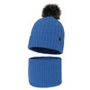 Winterset für Jungen: Mütze und Schlauchsch mit Bommel in Blau Relax
