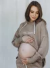 Oh Baby! Umstands-Sweatshirt in Übergröße, Kaffee