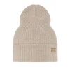 Damenmütze Frühling- Winter Beige 100% extrafeine Merinowolle Sophie