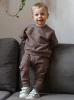  Familien-Kinder-Trainingsanzug-Set – Braun