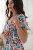 Lovely Dress Midi-Umstands- und Stillkleid, kurze Ärmel, helles Paisley