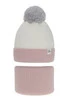 Winterset Mädchen: Mütze und Schlauchschal mit Bommel Rosa Rosalin