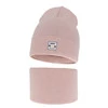 Herbst und Frühlingsset Mädchen: Mütze und Schlauchschal, mit Baumwolle, Rosa Mersila