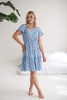 Lovely Dress Umstands- und Stillkleid, blau, kurze Ärmel