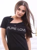 Umstandsshirt PURE LOVE - Schwarz