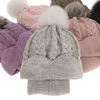 Winterset Mädchen: Mütze und Schlauchschal mit Bommel Rosa Etula