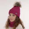 Winterset Mädchen: Mütze und Schlauchschal mit Bommel Beige Willow