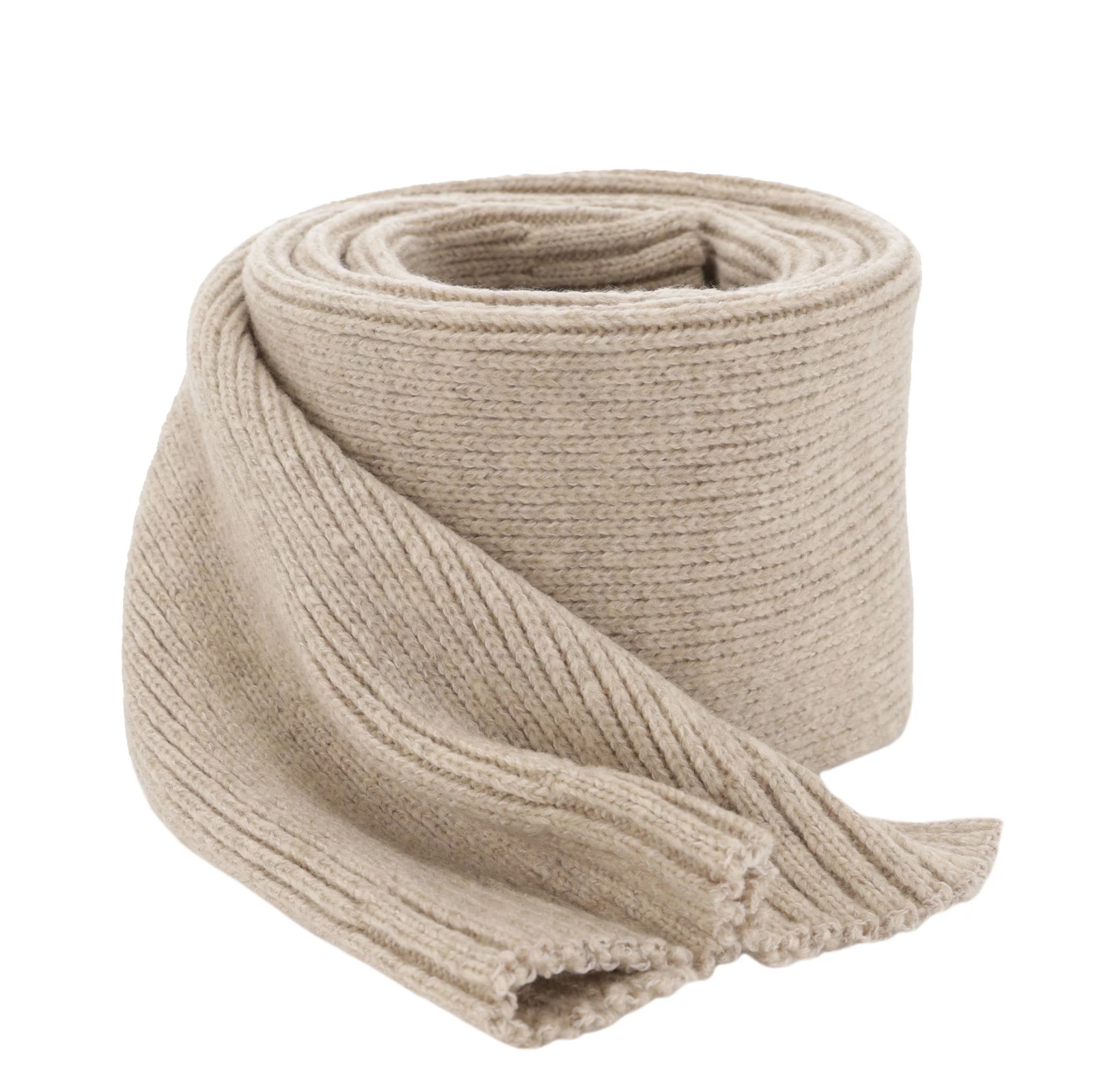 Schlauchschal Damen Merinowolle Beige Loretta