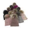 Wintermütze Damen mit Bommel Burgunder Deva