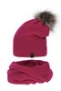 Winterset Damen: Mütze und Schlauchschal Rosa Kaliana
