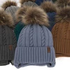 Winterset für Jungen: Mütze und Schlauchschal mit Bommel in Blau Peter