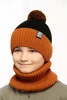 Winterset für Jungen: Mütze und Schlauchschal Blau Arlekin