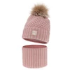 Winterset Mädchen: Mütze und Schlauchschal mit Bommel Rosa Alena