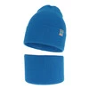 Herbst und Frühlingsset Jungen: Mütze und Schlauchschal, mit Baumwolle, Blau Ottavio
