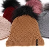 Wintermütze Damen mit Bommel Grün Xena