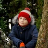 Winterset Jungen: Mütze und Schlauchschal mit Bommel Navy Blau Karson