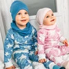 Herbst und Frühlingsset Jungen: Mütze und Schlauchschal Grau Hazel