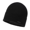 Herrenmütze Frühling, Herbst Schwarz 100% Merinowolle Fleur