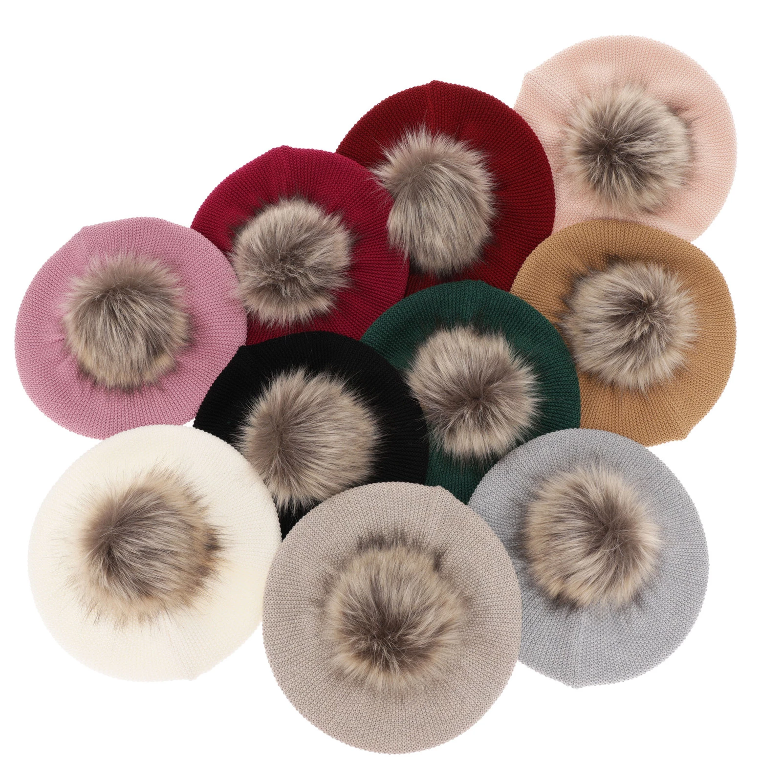 Baskenmütze Winter Damen aus Merinowolle in Rosa Bonnie