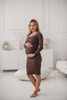 Tummy Cappuccino Umstands- und Stillkleid aus Rippstrick