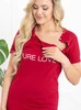 Umstandsshirt PURE LOVE - Weinrote