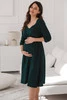  Lovely Dress Midi-Umstands- und Stillkleid, 3/4-Ärmel, Marineblau