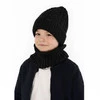 Winterset Jungen: Mütze und Schlauchschal Schwarz Colins
