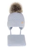 Winter-Set für Jungen: Mütze und Schal mit Bommel in Light Blau Norberto