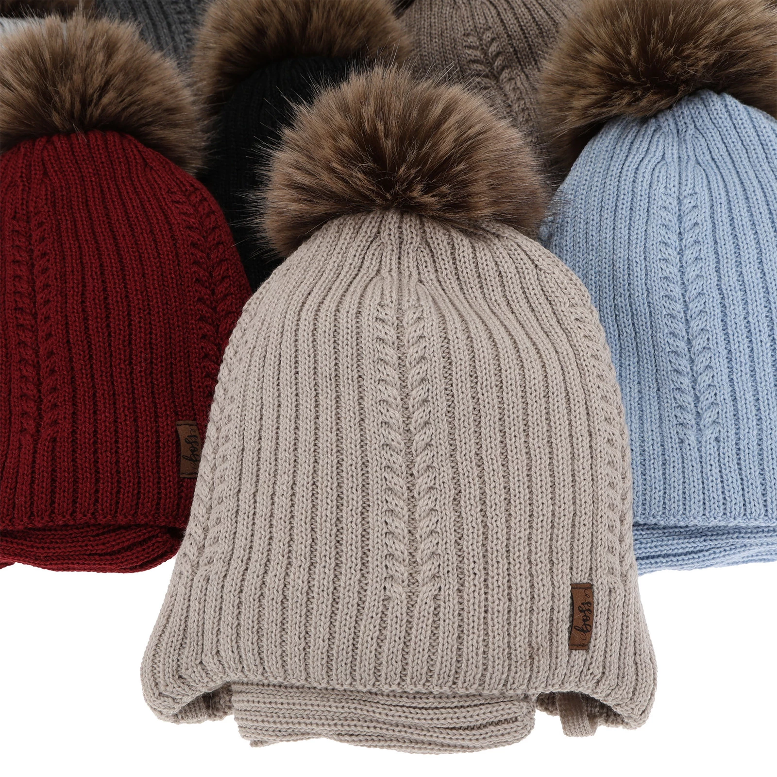 Mütze und Schlauchschal für Jungen Winterset, Cremefarben, mit Merinowolle, gebunden Zongo
