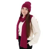 Damen-Set Frühling - Winter: Mütze und Schal Rosa 100% extrafeine Merinowolle Melpomena