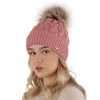 Wintermütze Damen mit Bommel Grün Deva