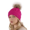 Wintermütze Damen mit Bommel Burgunder Deva