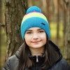 Wintermütze für Mädchen mit Bommel Grün Naruto
