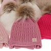 Winterset für Mädchen: Mütze und Schlauchschal mit Bommel in Rosa Passa