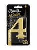 Świeczka B&C cyferka "0" - Gold glitter