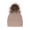 Wintermütze Damen mit Bommel Beige Laona