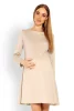 KLASSISCHES A-LINIEN-KLEID, BEIGE
