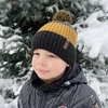 Winterset Jungen: Mütze und Schlauchschal mit Bommel Grau Karson