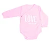 LOVE MY DADDY Baby-Body mit Umschlag – Rosa