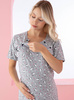 Umstandsshirt Graues Panda- Grau