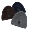 Wintermütze Herren, schwarz, 100% Merinowolle, Iron