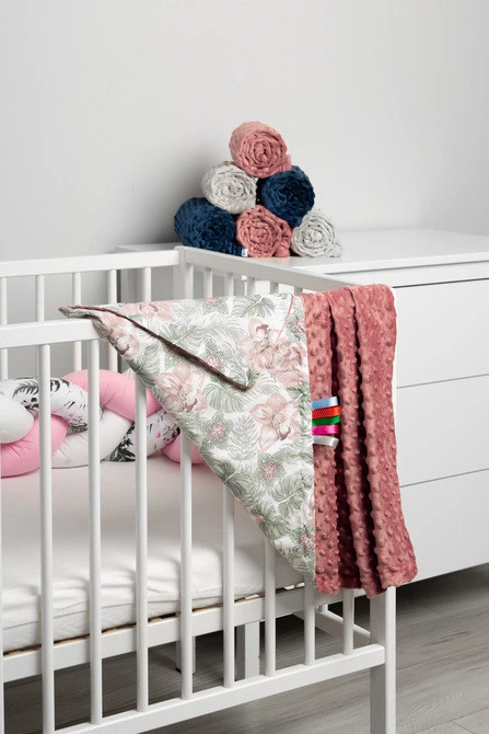 Sensillo Minky-Decke 75 x 100 cm – Retro Palmrosa