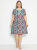 Koszula ciążowa Plus Size Łąka - błękitna