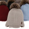 Mütze und Halswärmer für Jungen, Winter-Set, Burgunder, mit Merinowolle, zum Binden Zongo