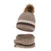 Winterset für Jungen: Mütze und Schlauchsch mit Bommel in Beige Beno