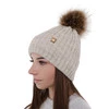Wintermütze Damen mit Bommel Burgunder Savona