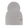 Damenmütze Frühling- Winter Grau 100% extrafeine Merinowolle Sophie